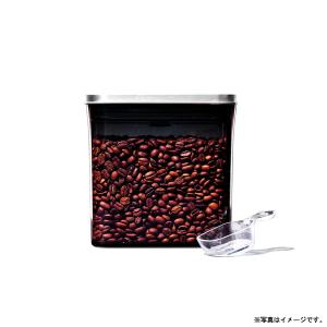 OXO オクソー コーヒー＆ティーポップコンテナ レクタングル(ショート)コーヒースクープ付 保存容器 密閉容器 3119200｜santecdirect