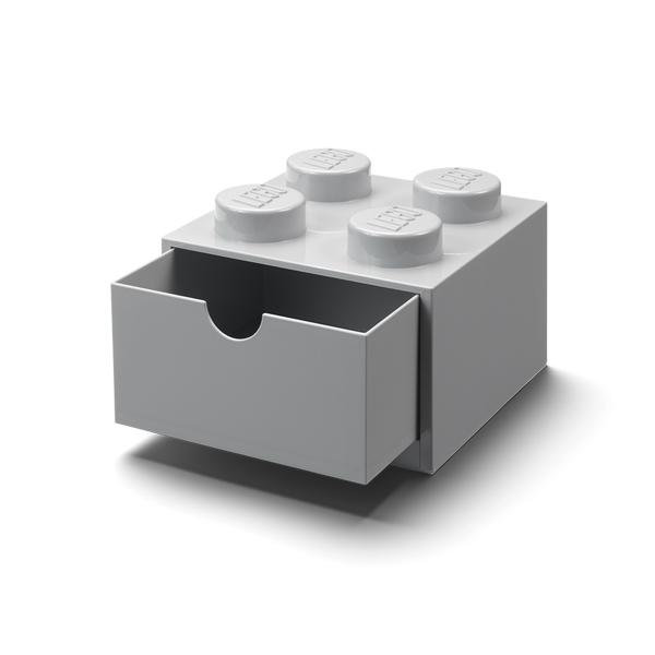 LEGO デスクドロワー4 グレー 引き出し 収納 小物入れ 卓上 入学祝い オフィス 会社 誕生日...