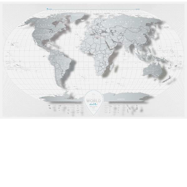 1DEA.me Travel Map Air World クリア 世界地図 ポスター スクラッチ イ...