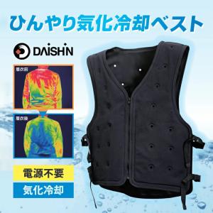 DAISHIN ひんやり気化冷却ベスト フリーサイズ 電源不要 熱中症