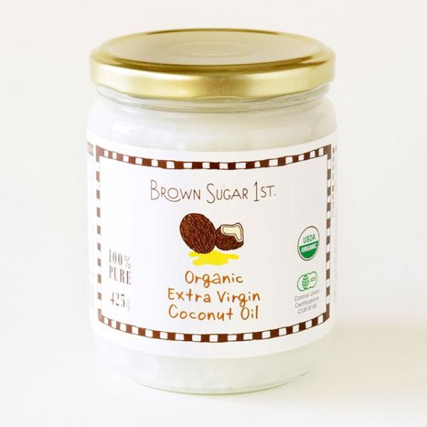 有機エキストラバージンココナッツオイル 425g オーガニック食品 ブラウンシュガーファースト