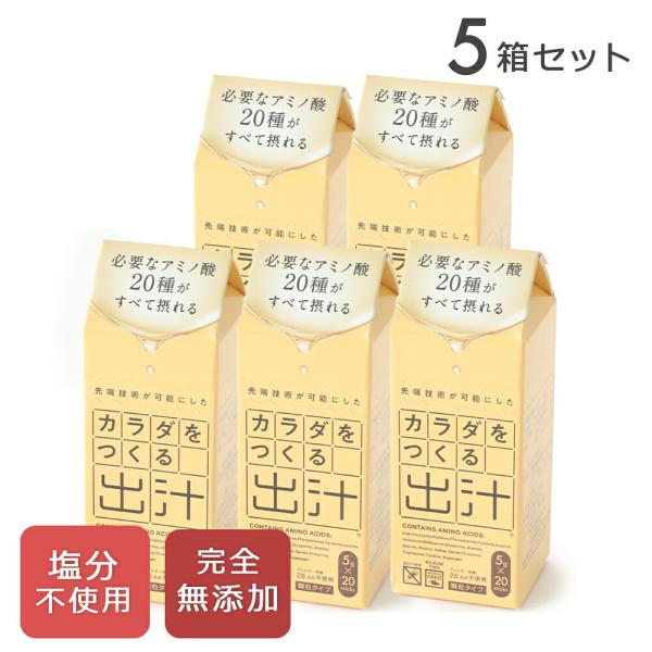 5箱セット カラダをつくる出汁 5g20包 だし 出汁 調味料 スープ 無添加 国産 万能だし 顆粒...