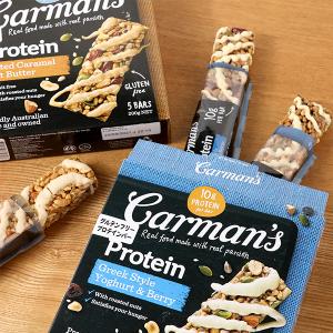Carman's（カーマンズ） プロテインバー ヨーグルト&ベリー / ソルテッドキャラメルナッツバター 200g（40g×5本入り） | ナッツ プロテイン ダイエット