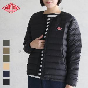2020秋冬 ダントン DANTON クルーネック インナーダウンジャケット JD-8748 ライトダウン ライトアウター レディース 無地 2020AW