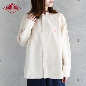 SALE 30%OFF ダントン DANTON 長袖バンドカラー コットンツイルシャツ DT-B0001CTW レディース 綿 コットン 2021AW