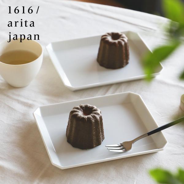 1616 arita japan TY スクエアプレート 165 ホワイト 1枚 イチロクイチロク ...