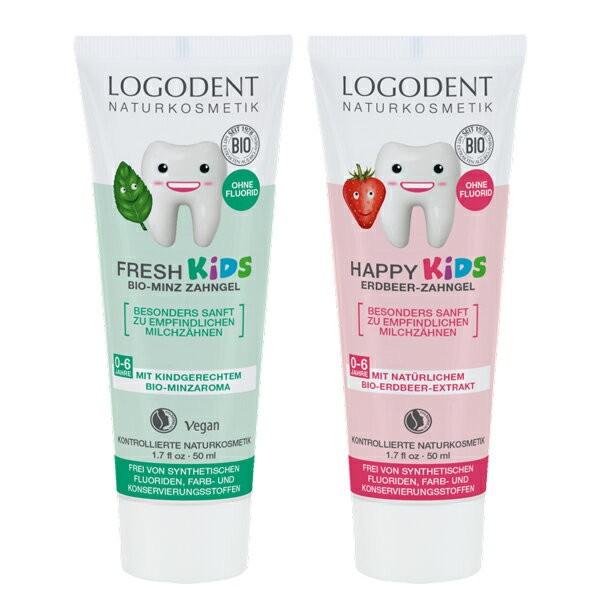 ロゴナ キッズ・はみがきジェル スペアミント・ストロベリー 50ml 歯磨きジェル はみがき粉 歯磨...