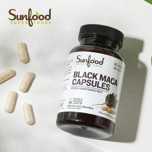 サンフード スーパーフーズ ブラックマカカプセル  90粒 サプリメント  マカ ポリフェノール 植物性カプセル 増量剤不使用 Sunfood
