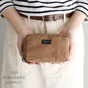 スタンダードサプライ STANDARD SUPPLY SIMPLICITY SQUARE POUCH M スクエアポーチ 撥水 撥水加工 ナイロン コットン 日本製 定番 コスメポーチ