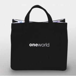 JAL one world トートバッグ（ブラック）底板付き