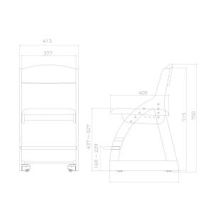 コイズミ 4ステップチェア 木製学習椅子 4S...の詳細画像3