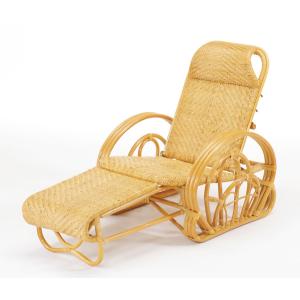 籐椅子 ラタンチェア 三つ折寝椅子 アジアンテイスト A100｜sanukiya