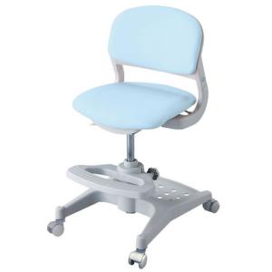 コイズミ ハイブリッドチェア 学習デスクチェア 合成皮革張り HyBrid Chair ライトブルー色 CDC-872｜sanukiya