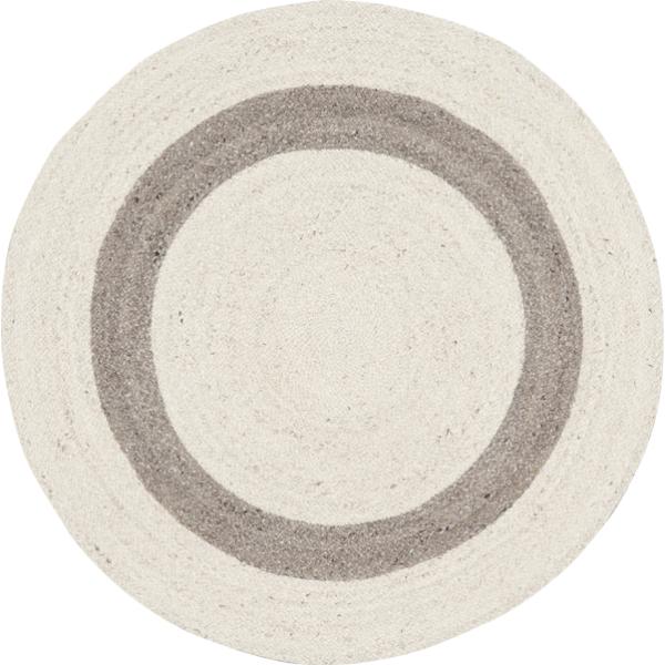 ウール100％ 丸カーペット 絨毯 120cm円形ラグ IVO/BR色 丸型 ホットカーペットOK ...