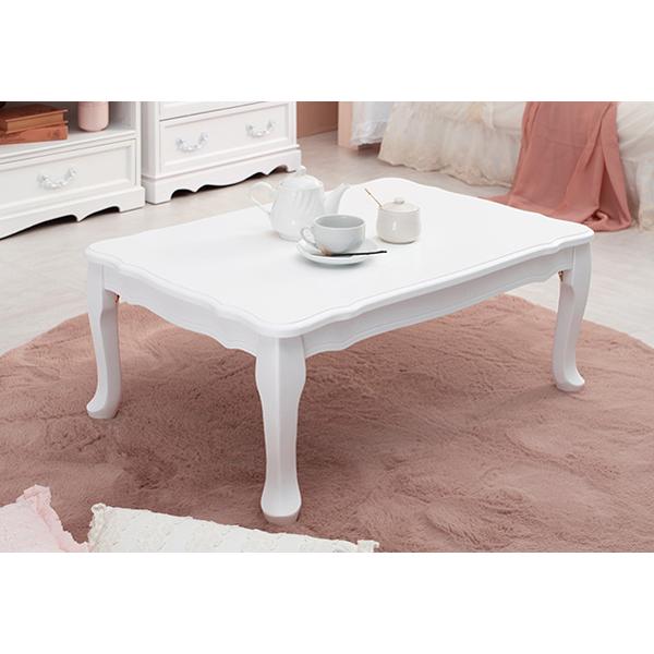 アンティーク風 折りたたみテーブル 80センチ幅 ホワイト色 ＭＴ-7030WH 完成品