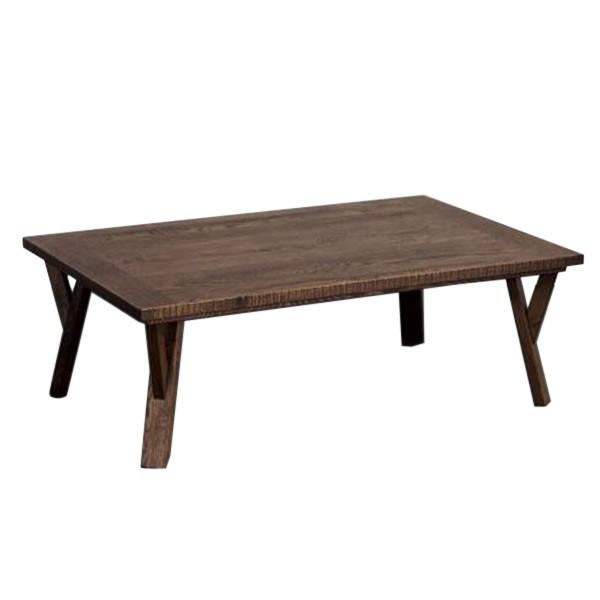 こたつテーブル 120幅長方形 RUDEIII120 天然杢オーク突板 国産品 コタツ