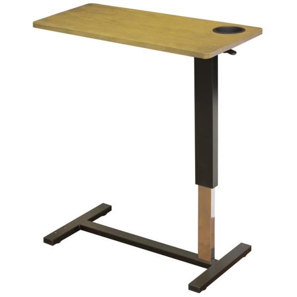 昇降ベッドテーブル テーブル巾80センチ  LB ライトブラウン