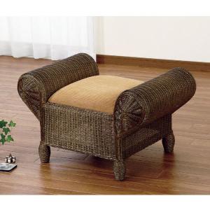 KAZAMA 籐椅子 ラタンチェア リクライニングチェアオットマン付 三つ