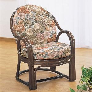 今枝商店 籐(ラタン)椅子 アームチェア 座椅子 座面高36センチ Y-36 座