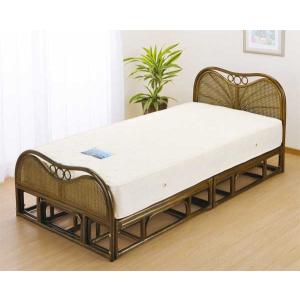 アジアンテイスト 籐（ラタン）すのこベッド シングル　※配送要相談 アジアン家具 籐(ラタン)シングルベッド、フレームのみ アジアン
