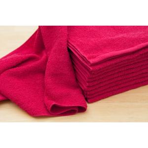 赤　レッド 無地タオル カラーフェイスタオル 日本製　普段使い 230匁総パイル　5枚組