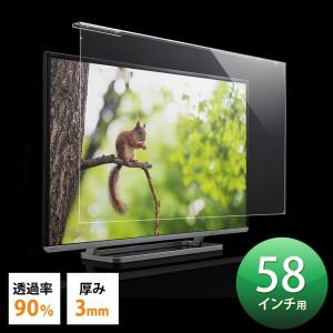 液晶テレビ 保護パネル 58型 58インチ カバー ガード テレビフィルター