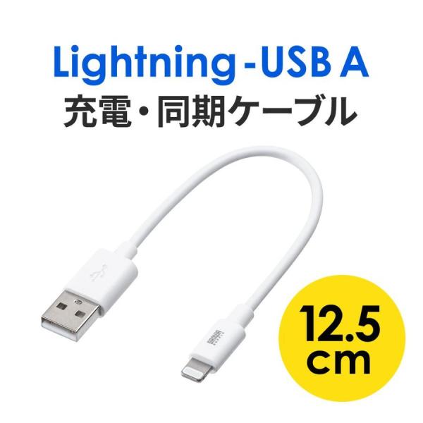 ライトニングケーブル 充電器 iPhone iPad Lightning 12cm MFi認証品 充...