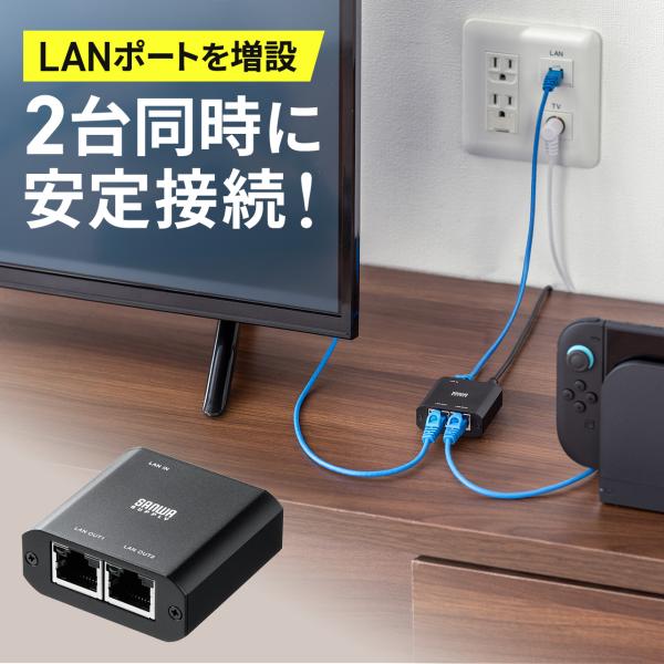 スイッチングハブ LANハブ ギガビット 3ポート Type-C給電 超小型 アルミ筐体 AUTO-...