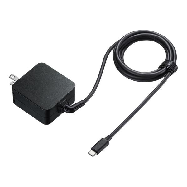 USB Power Delivery対応AC充電器 PD65W TypeCケーブル一体型 ACA-P...