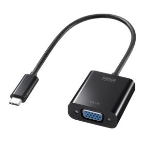 USB Type C-VGA変換アダプタ ケーブル長20cm iPad Pro 対応 1080p ブラックAD-ALCV02｜sanwadirect