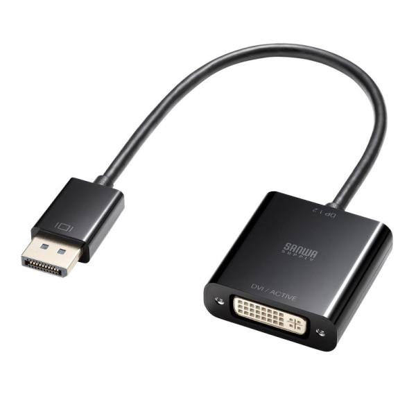 DisplayPort-DVI 変換アダプタ 20cm アクティブタイプ 1080p ディスプレイポ...