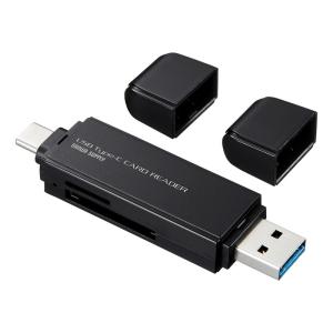 USB Type Cカードリーダー microSDXC/SDXC対応 スマホ用 SDカードリーダー ADR-3TCMS6BK）｜sanwadirect