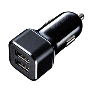 USBカーチャージャー 2ポート 合計最大4.8A 12V/24V車対応（CAR-CHR74U）｜sanwadirect