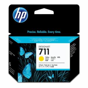 HP711 HP インクカートリッジ イエロー 29ml×3 711 純正(CZ136A)｜sanwadirect