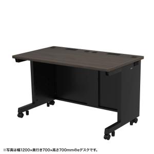 eデスク セミーオーダーデスク 特注 オフィスデスク パソコンデスク 濃い木目 幅160cm 奥行70cm 高さ72cm【受注生産品】ED-SK16070M72｜sanwadirect