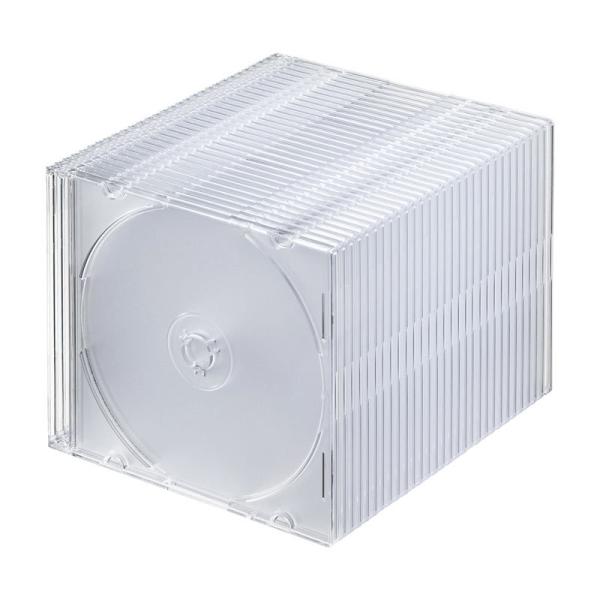 Blu-ray DVD CDケース スリムタイプ 30枚セット クリア（FCD-PU30CLN）
