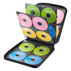 DVDケース 収納 CDケース 160枚収納 保護 保管 ファイルケース メディア ディスク セミハードケース ブラック FCD-WL160BK｜sanwadirect
