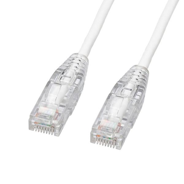 LANケーブル CAT6A カテゴリ6A ツメ折れ防止 やわらか スリム より線 20m 白 ホワイ...