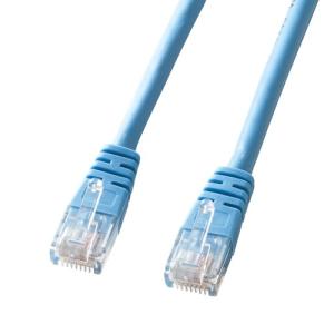 Cat 5eより線LANケーブル 15m ライトブルー ランケーブル（KB-T5Y-15LBN）｜sanwadirect