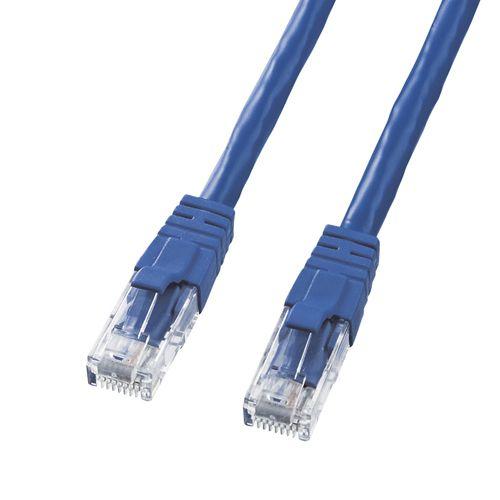 LANケーブル CAT6 UTP クロス 1m ブルー ランケーブル（KB-T6L-01BLCK）
