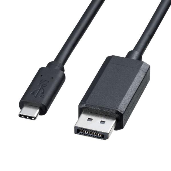 TypeC-DisplayPort DP 変換ケーブル 4K/60Hz ブラック 2m Altモード...