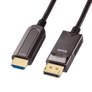 DisplayPort-HDMI変換光ファイバーケーブル 20m（KC-DPHDFB200）｜sanwadirect