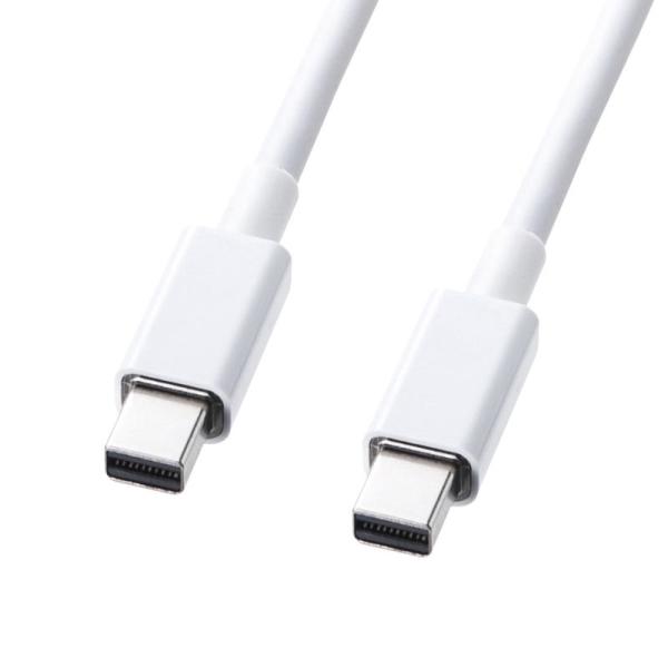 ミニDisplayPortケーブル DP 2m ホワイト（KC-DPMM2W）