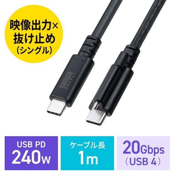 USB Type-Cケーブル USB PD240W対応 DisplayPort Altモード対応 4...