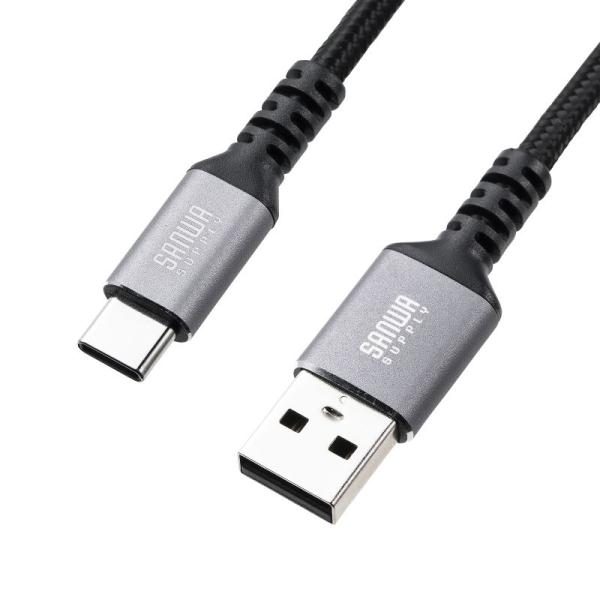 USB Type-Cケーブル 15W ポリエステルメッシュ 高耐久 AtoC タイプC USB2.0...