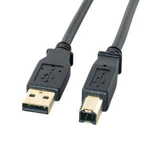 USB2.0ケーブル 金メッキ ブラック 1m（KU20-1BKHK2）｜sanwadirect