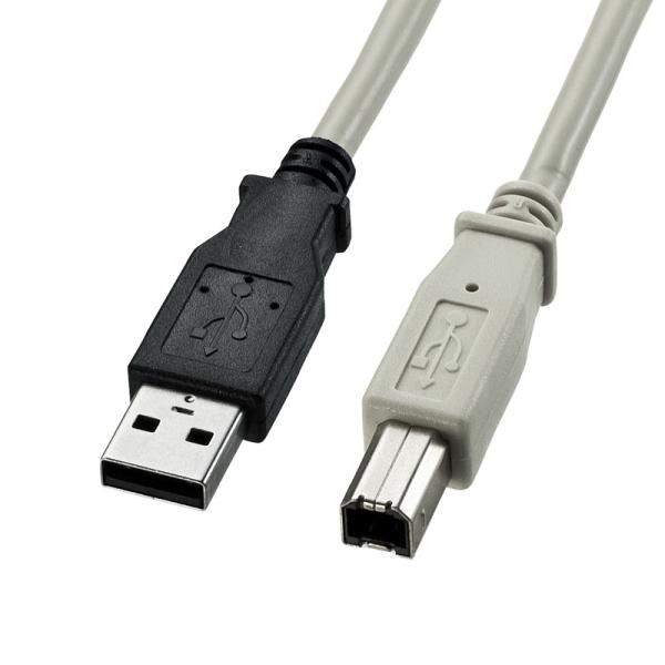 USBケーブル 2m プリンターケーブル USB2.0 A-Bコネクタ プリンター ライトグレー K...