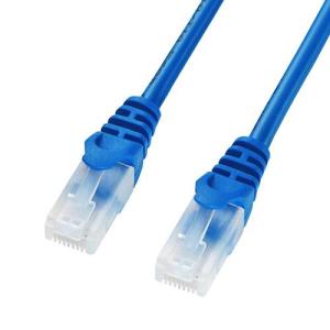 LANケーブル カテゴリ5e CAT5e カテ5e LAN ケーブル ランケーブル 通信 柔らか より線 ツメ折れ防止 3m ブルー（LA-Y5TS-03BL）｜sanwadirect