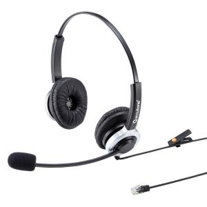 電話ヘッドセット 両耳タイプ ハンズフリー コールセンター MM-HSRJ01｜sanwadirect