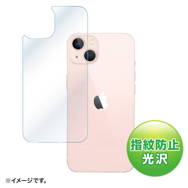 Apple iPhone 13用背面保護指紋防止光沢フィルム（PDA-FIPH21PBS）